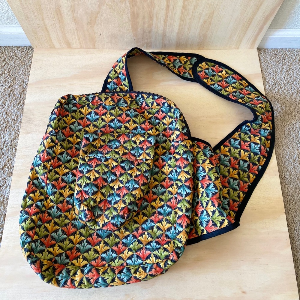 Crossbody Bag with Fall Leaves